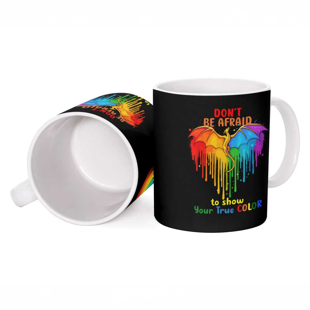 LGBT Dont Be Afraid Christmas Ceramic Mug Xmas Holiday Patterns - Wonder Print Shop
