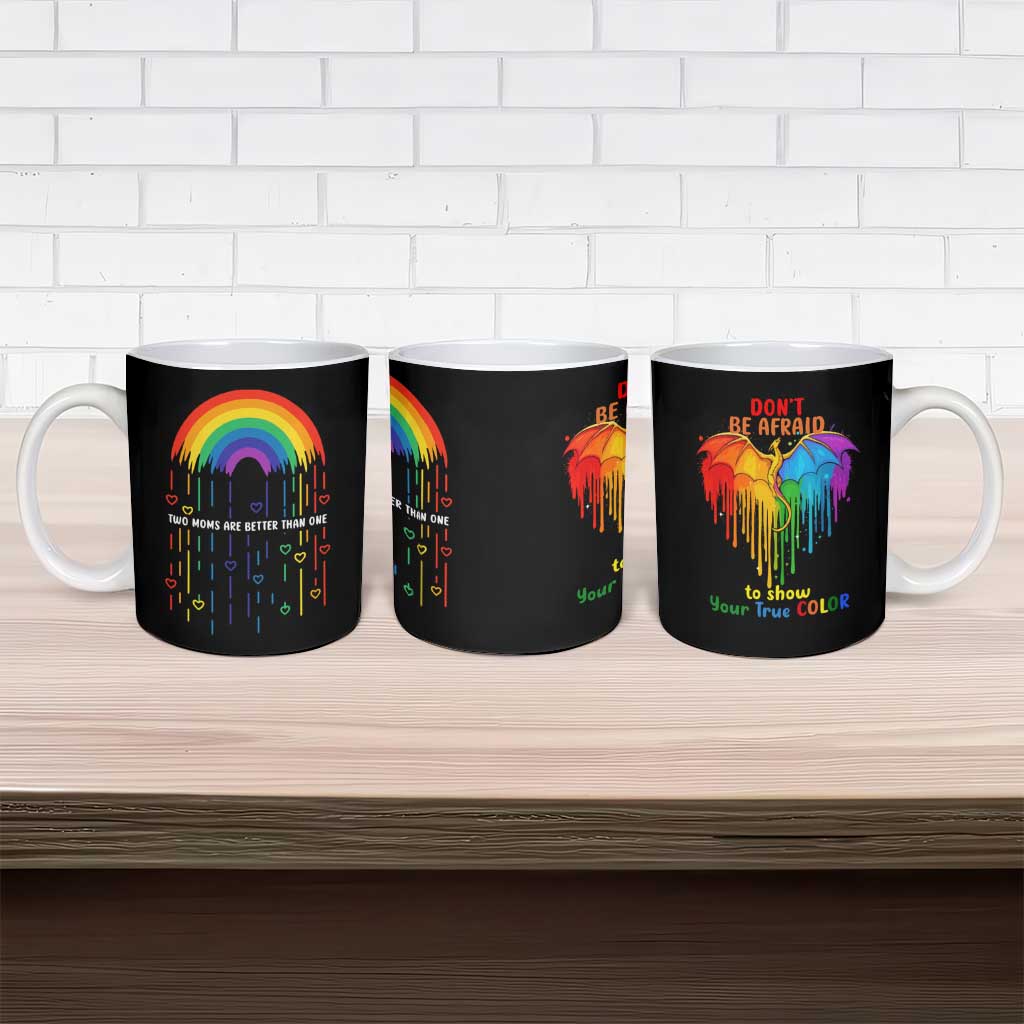 LGBT Dont Be Afraid Christmas Ceramic Mug Xmas Holiday Patterns - Wonder Print Shop