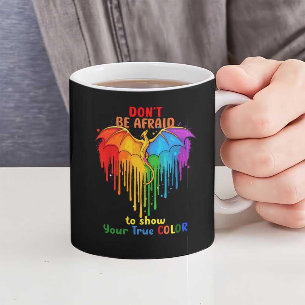 LGBT Dont Be Afraid Christmas Ceramic Mug Xmas Holiday Patterns - Wonder Print Shop