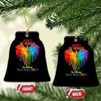 LGBT Dont Be Afraid Christmas Ceramic Ornament Xmas Holiday Patterns - Wonder Print Shop