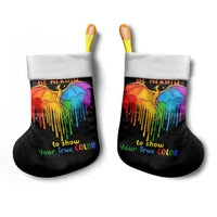 LGBT Dont Be Afraid Christmas Stocking Xmas Holiday Patterns - Wonder Print Shop