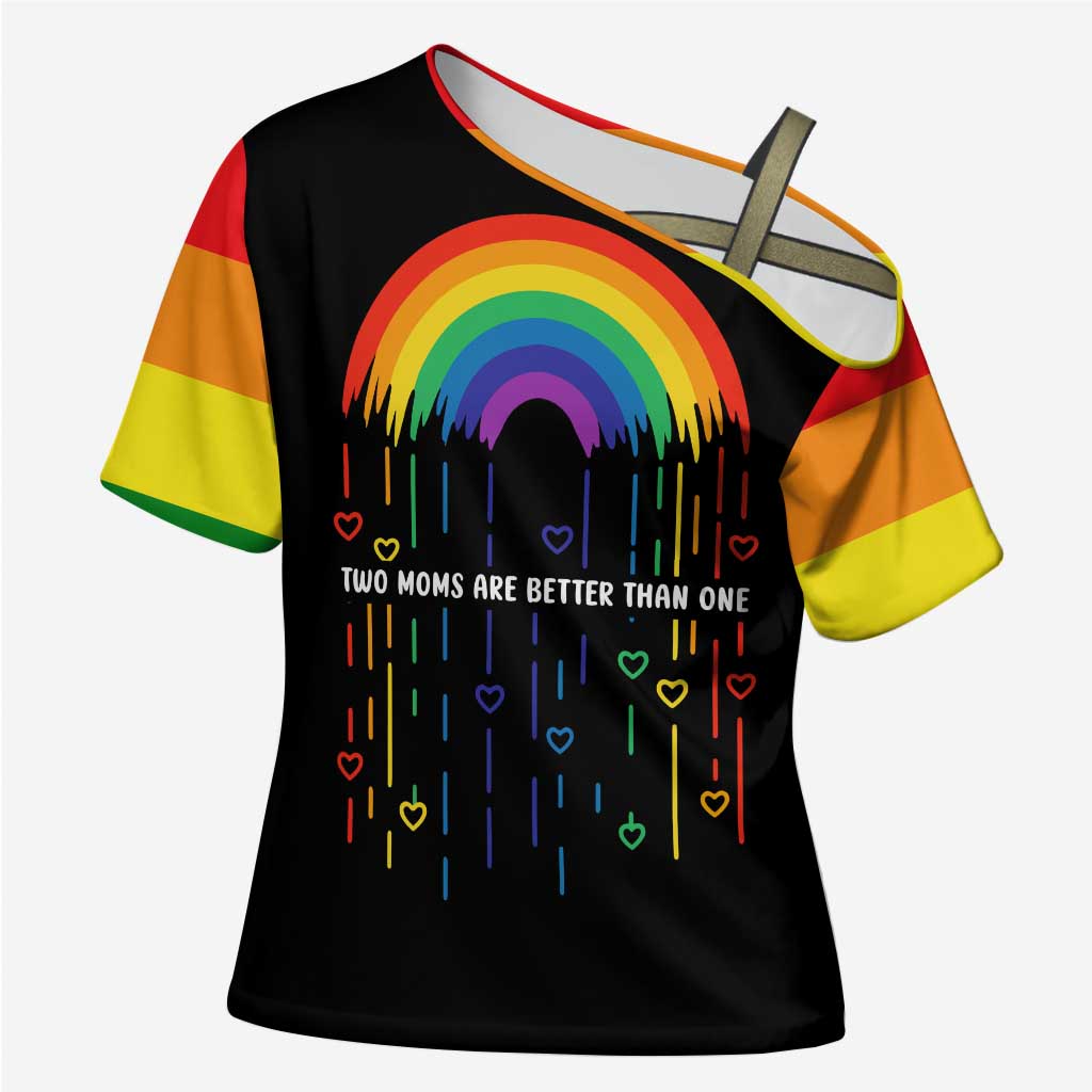 LGBT Dont Be Afraid Christmas Cross Shoulder Shirt Xmas Holiday Patterns - Wonder Print Shop