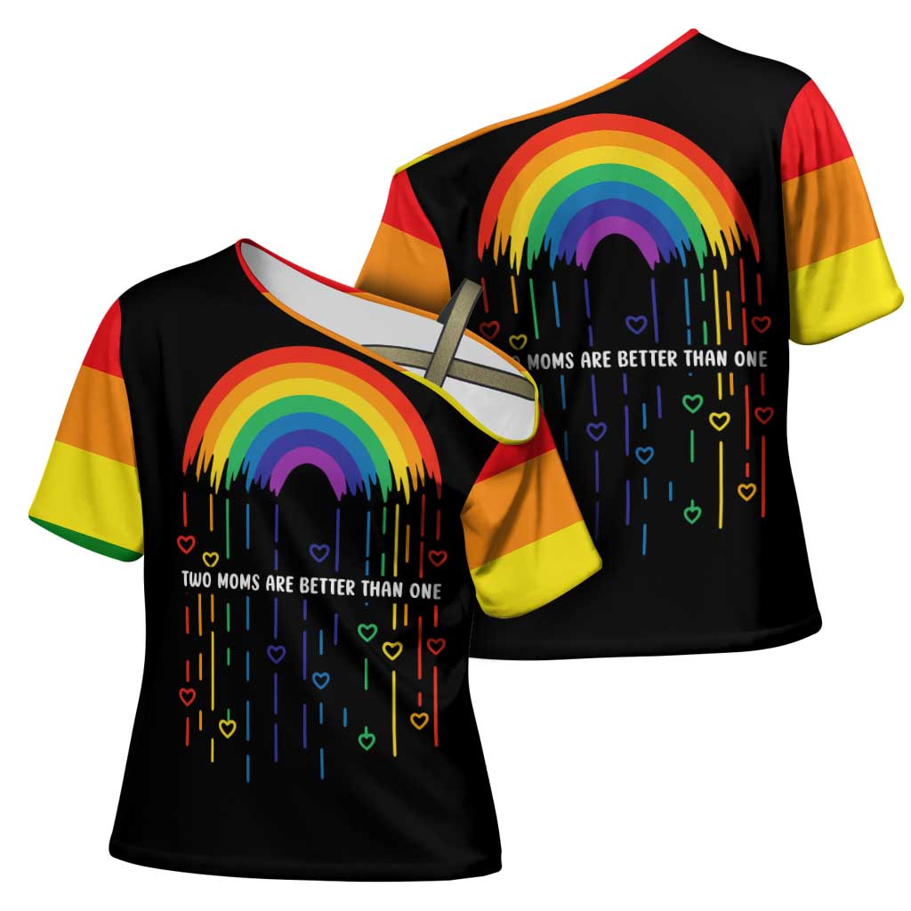 LGBT Dont Be Afraid Christmas Cross Shoulder Shirt Xmas Holiday Patterns - Wonder Print Shop