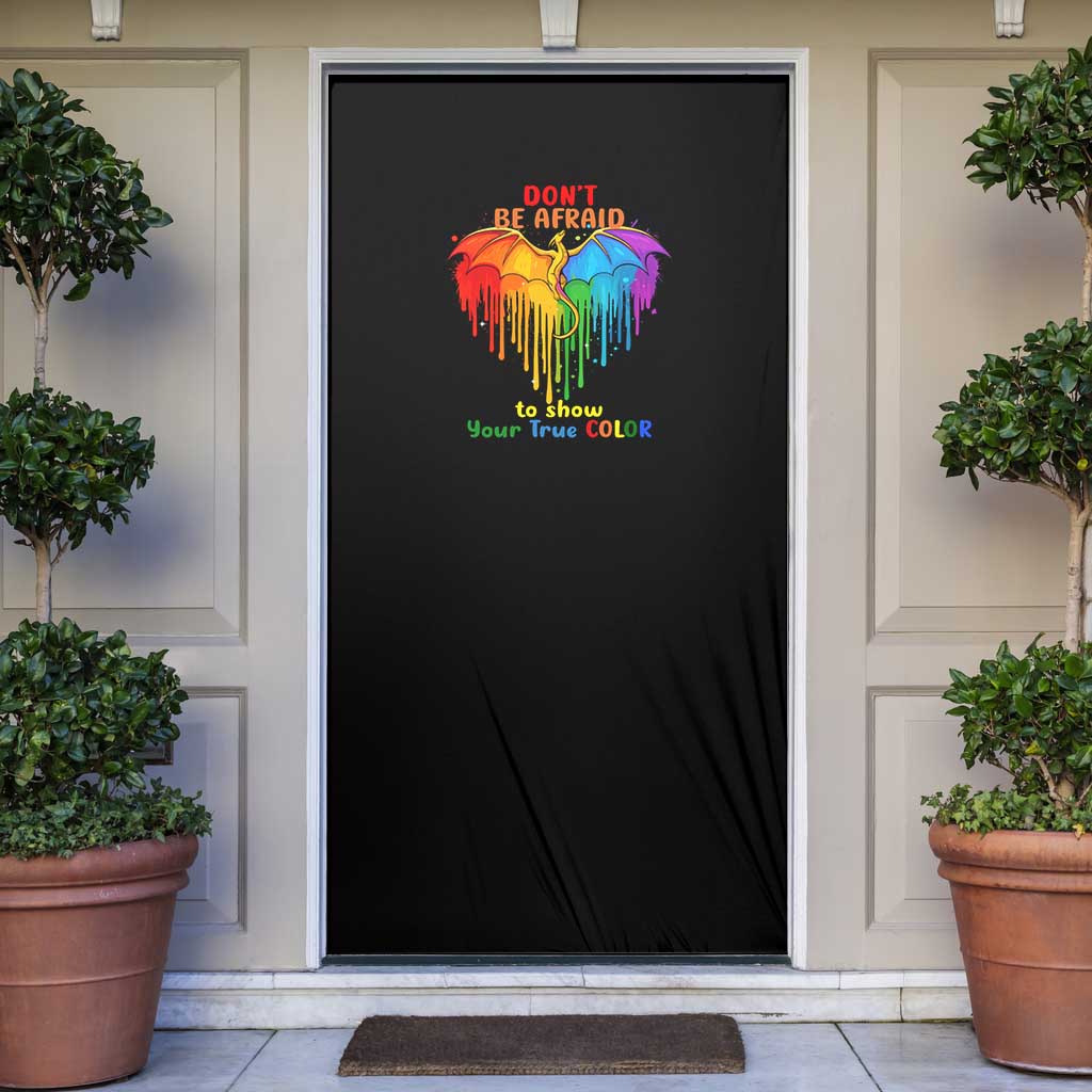 LGBT Dont Be Afraid Christmas Door Cover Xmas Holiday Patterns - Wonder Print Shop