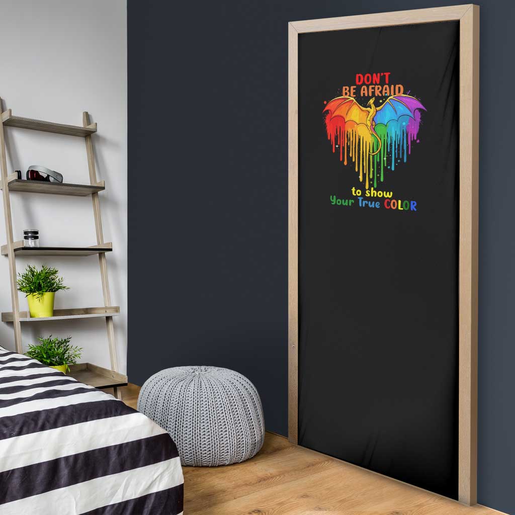 LGBT Dont Be Afraid Christmas Door Cover Xmas Holiday Patterns - Wonder Print Shop