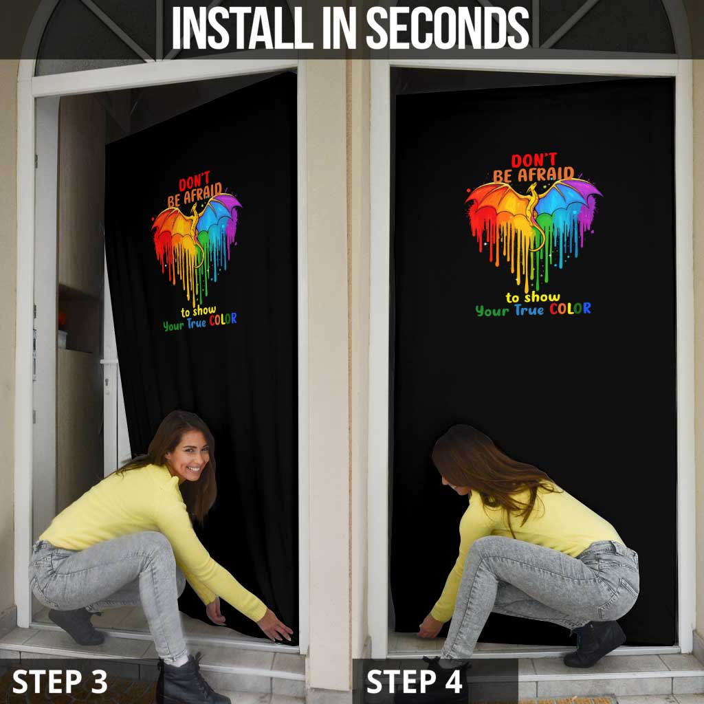 LGBT Dont Be Afraid Christmas Door Cover Xmas Holiday Patterns - Wonder Print Shop