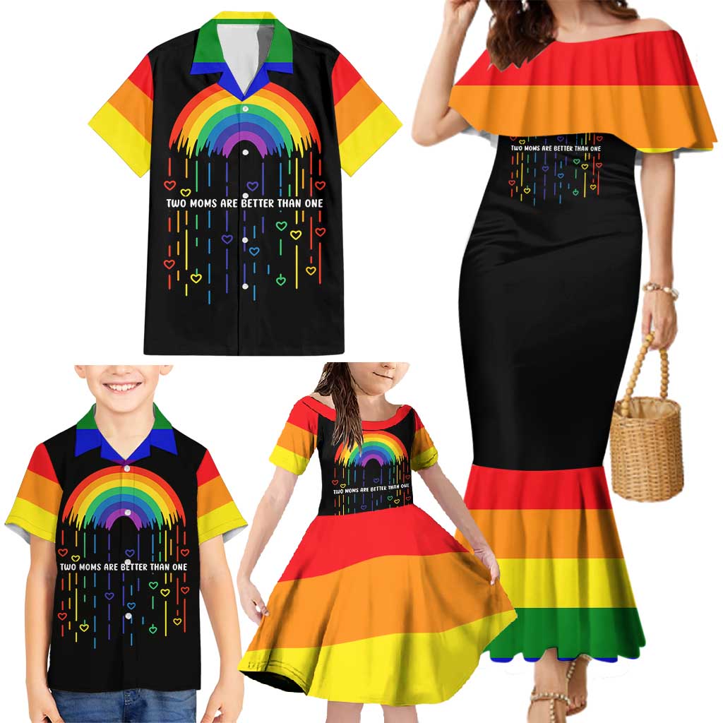 LGBT Dont Be Afraid Christmas Family Matching Mermaid Dress and Hawaiian Shirt Xmas Holiday Patterns - Wonder Print Shop