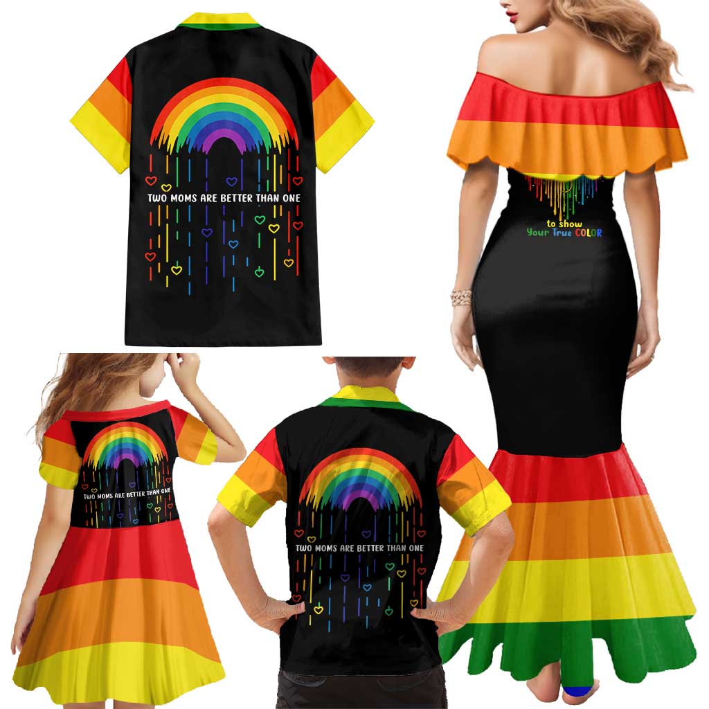 LGBT Dont Be Afraid Christmas Family Matching Mermaid Dress and Hawaiian Shirt Xmas Holiday Patterns - Wonder Print Shop