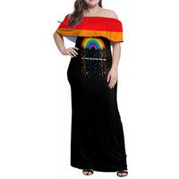 LGBT Dont Be Afraid Christmas Family Matching Off Shoulder Maxi Dress and Hawaiian Shirt Xmas Holiday Patterns - Wonder Print Shop