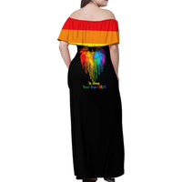 LGBT Dont Be Afraid Christmas Family Matching Off Shoulder Maxi Dress and Hawaiian Shirt Xmas Holiday Patterns - Wonder Print Shop