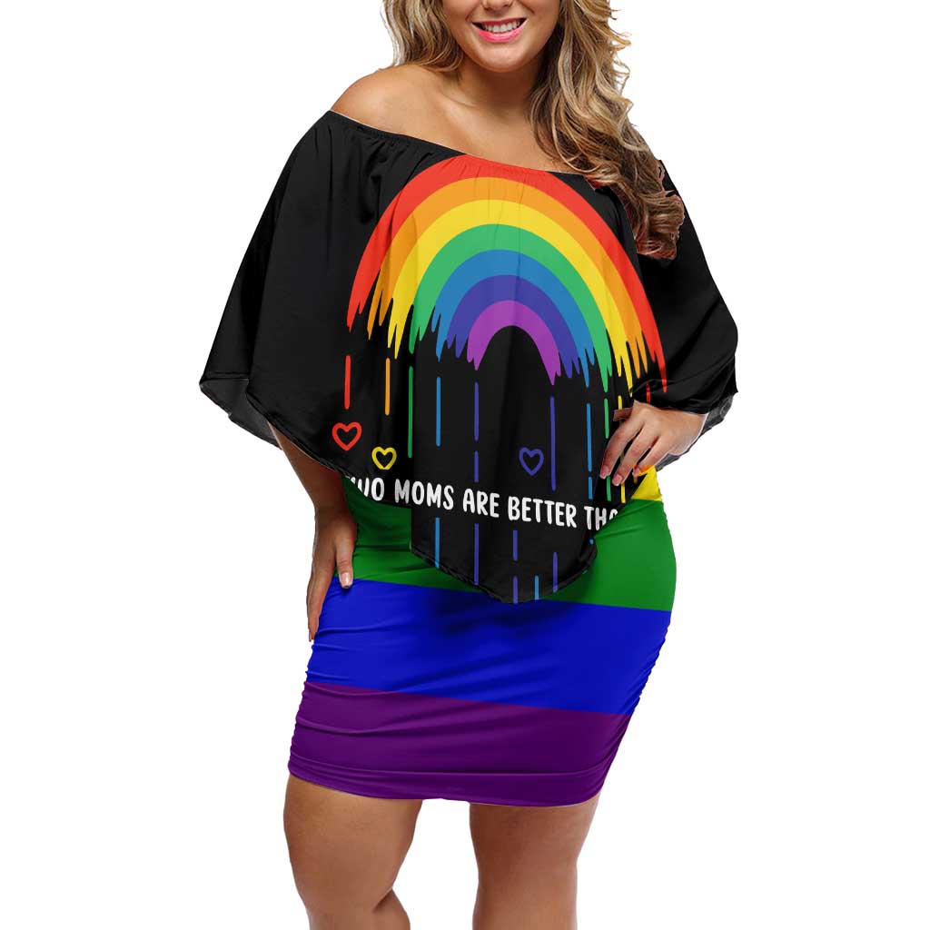 LGBT Dont Be Afraid Christmas Family Matching Off Shoulder Short Dress and Hawaiian Shirt Xmas Holiday Patterns - Wonder Print Shop