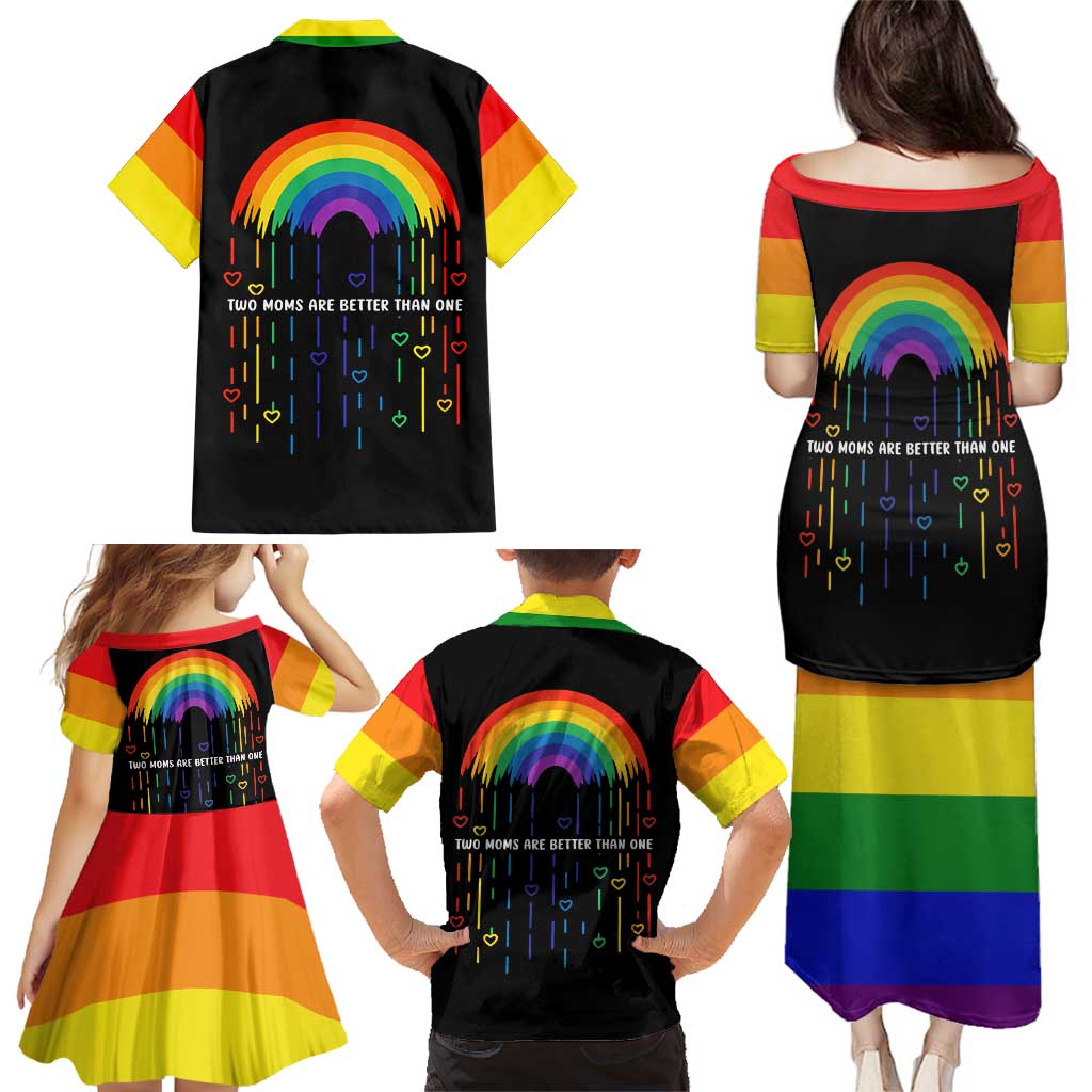 LGBT Dont Be Afraid Christmas Family Matching Puletasi and Hawaiian Shirt Xmas Holiday Patterns - Wonder Print Shop