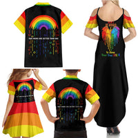 LGBT Dont Be Afraid Christmas Family Matching Summer Maxi Dress and Hawaiian Shirt Xmas Holiday Patterns - Wonder Print Shop