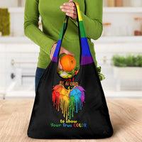LGBT Dont Be Afraid Christmas Grocery Bag Xmas Holiday Patterns - Wonder Print Shop