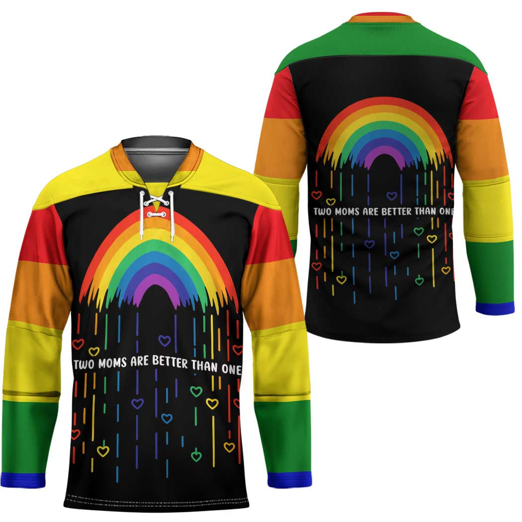 LGBT Dont Be Afraid Christmas Hockey Jersey Xmas Holiday Patterns - Wonder Print Shop