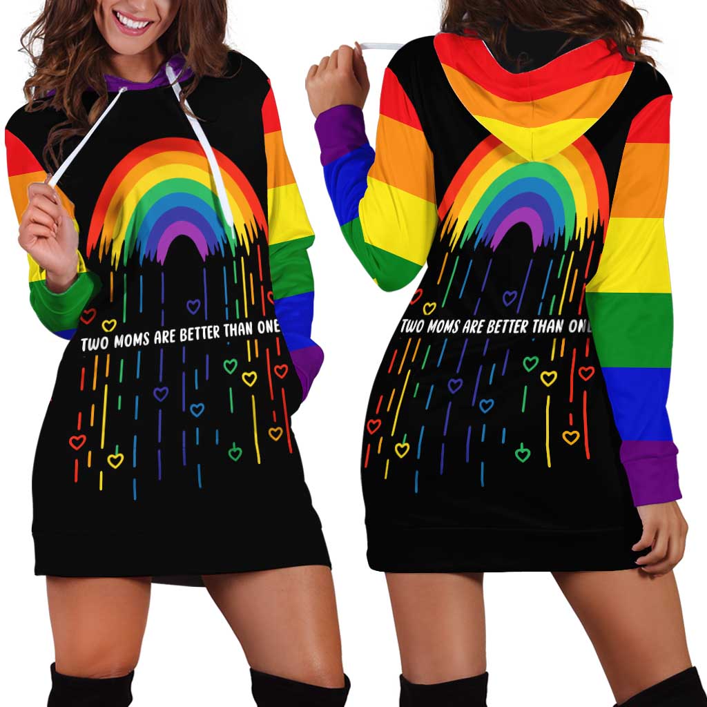 LGBT Dont Be Afraid Christmas Hoodie Dress Xmas Holiday Patterns - Wonder Print Shop