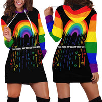 LGBT Dont Be Afraid Christmas Hoodie Dress Xmas Holiday Patterns - Wonder Print Shop