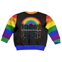 LGBT Dont Be Afraid Christmas Kid Ugly Christmas Sweater Xmas Holiday Patterns - Wonder Print Shop