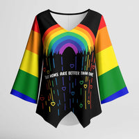 LGBT Dont Be Afraid Christmas Kimono Sleeve Blouse Xmas Holiday Patterns - Wonder Print Shop