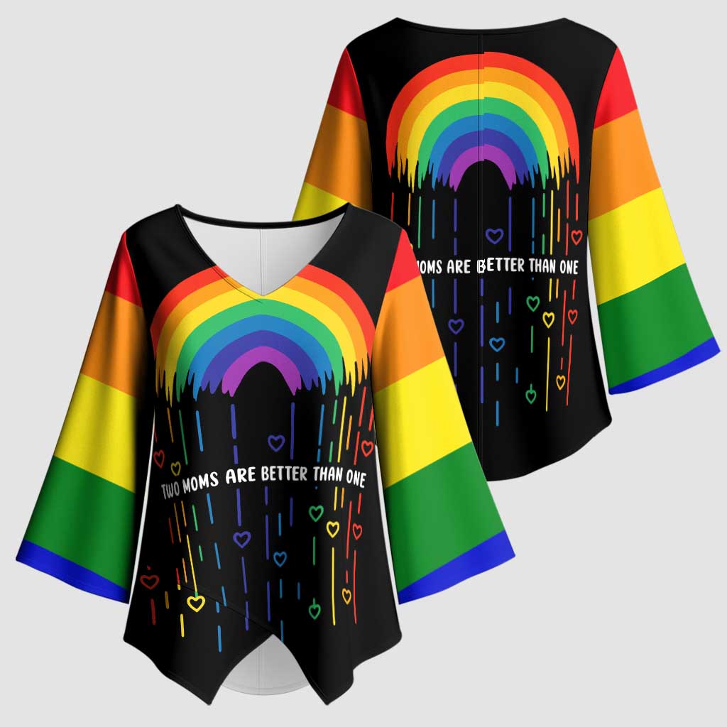 LGBT Dont Be Afraid Christmas Kimono Sleeve Blouse Xmas Holiday Patterns - Wonder Print Shop