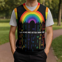 LGBT Dont Be Afraid Christmas Knitted V-Neck Vest Xmas Holiday Patterns - Wonder Print Shop