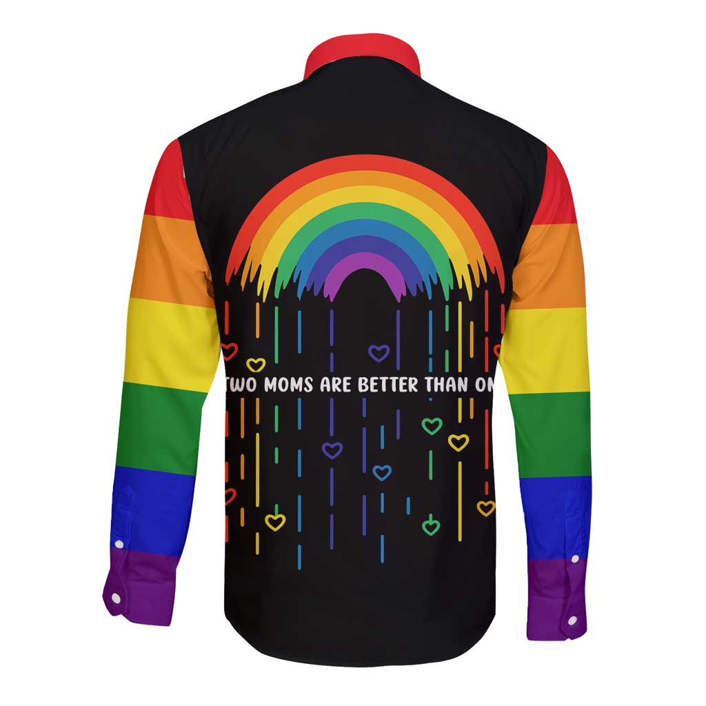 LGBT Dont Be Afraid Christmas Long Sleeve Button Shirt Xmas Holiday Patterns - Wonder Print Shop