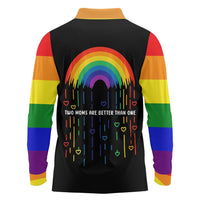 LGBT Dont Be Afraid Christmas Long Sleeve Polo Shirt Xmas Holiday Patterns - Wonder Print Shop