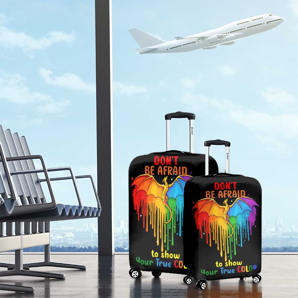 LGBT Dont Be Afraid Christmas Luggage Cover Xmas Holiday Patterns - Wonder Print Shop