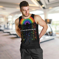 LGBT Dont Be Afraid Christmas Men Tank Top Xmas Holiday Patterns - Wonder Print Shop