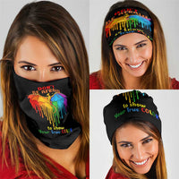 LGBT Dont Be Afraid Christmas Neck Gaiter Xmas Holiday Patterns - Wonder Print Shop