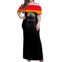 LGBT Dont Be Afraid Christmas Off Shoulder Maxi Dress Xmas Holiday Patterns - Wonder Print Shop