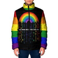 LGBT Dont Be Afraid Christmas Padded Jacket Xmas Holiday Patterns - Wonder Print Shop
