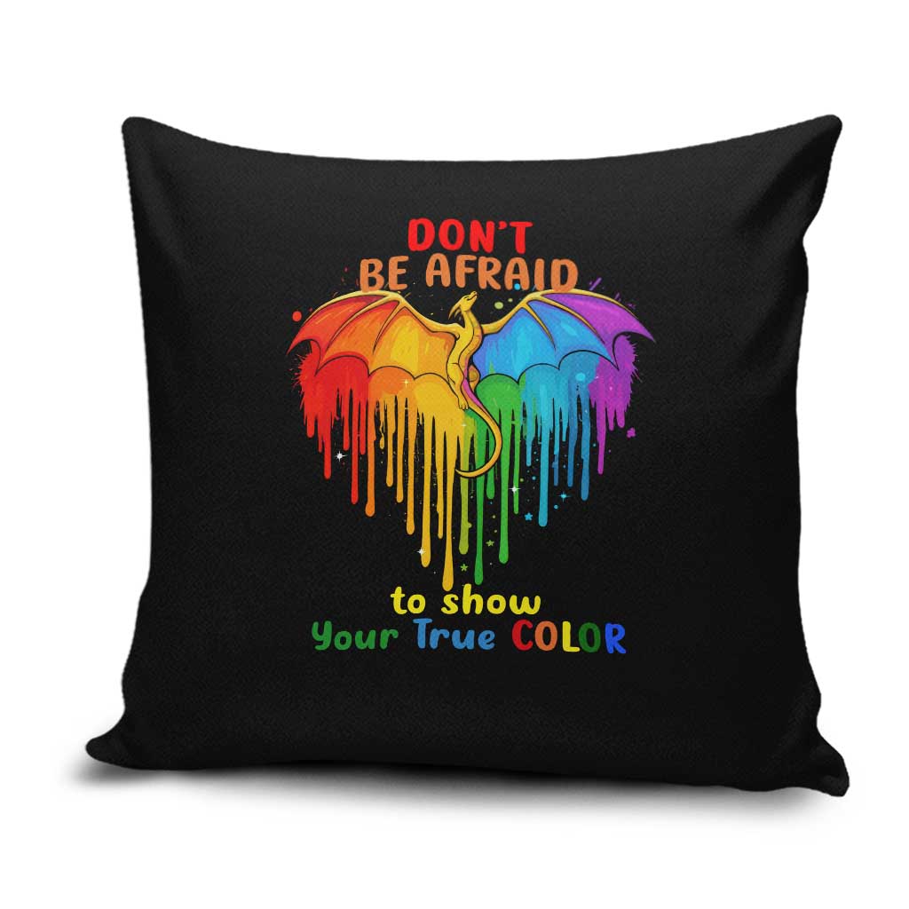 LGBT Dont Be Afraid Christmas Pillow Cover Xmas Holiday Patterns - Wonder Print Shop