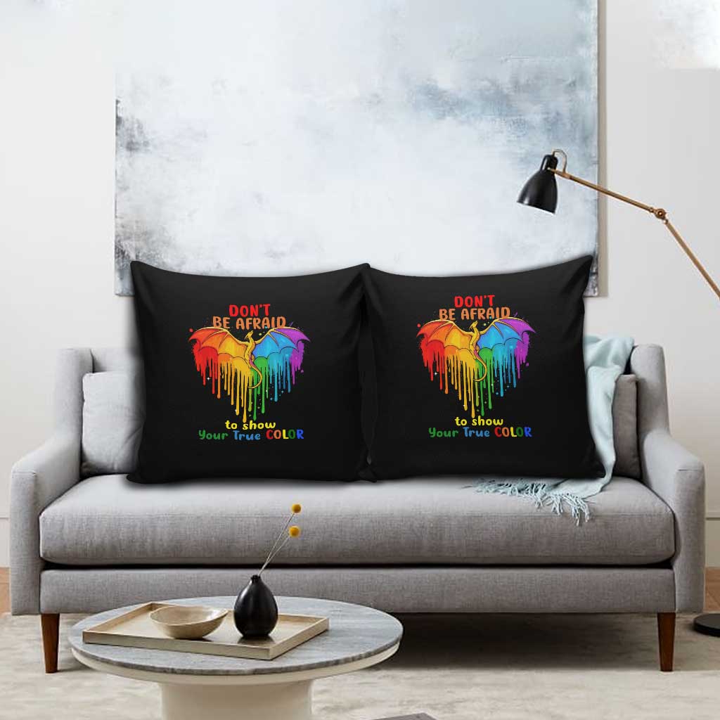 LGBT Dont Be Afraid Christmas Pillow Cover Xmas Holiday Patterns - Wonder Print Shop
