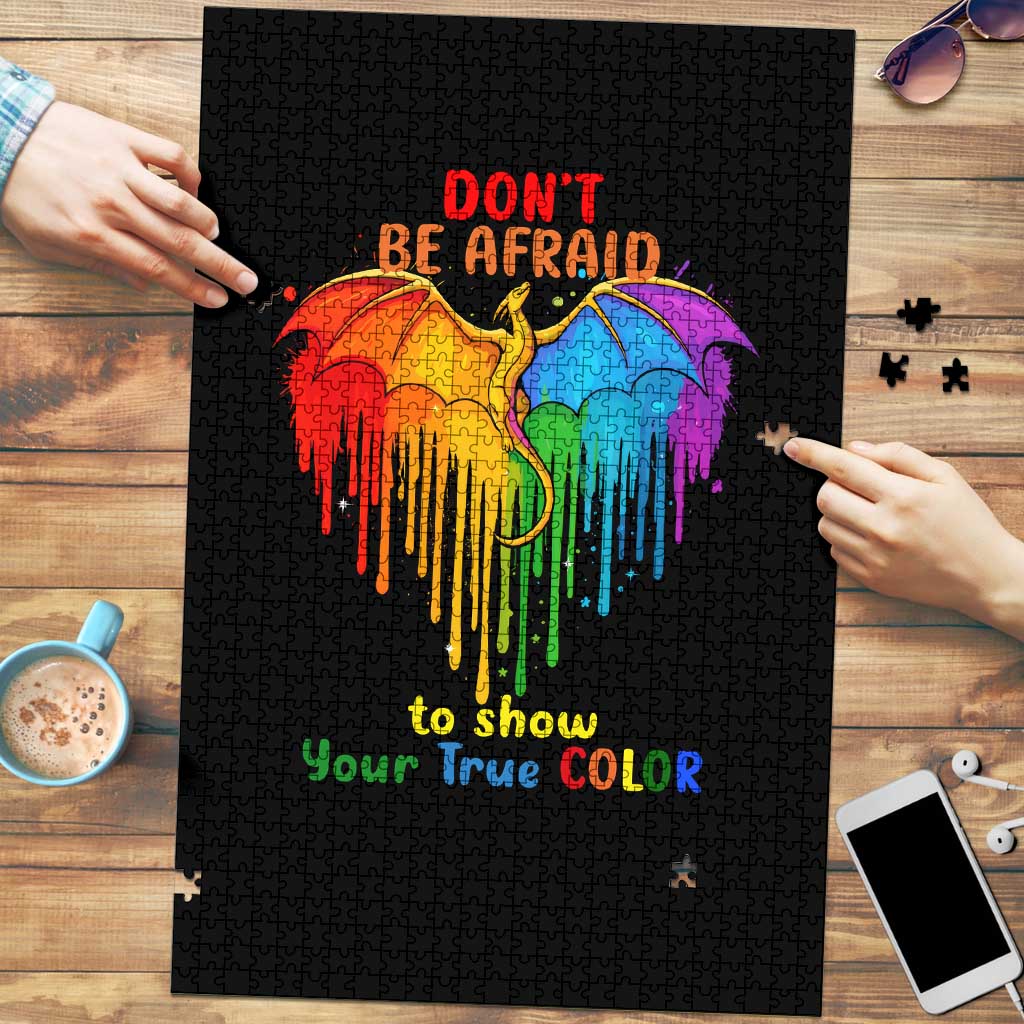 LGBT Dont Be Afraid Christmas Puzzle Xmas Holiday Patterns - Wonder Print Shop