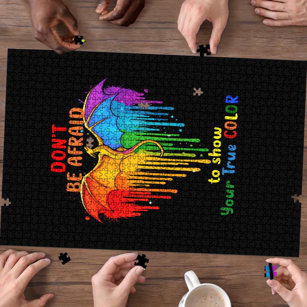 LGBT Dont Be Afraid Christmas Puzzle Xmas Holiday Patterns - Wonder Print Shop