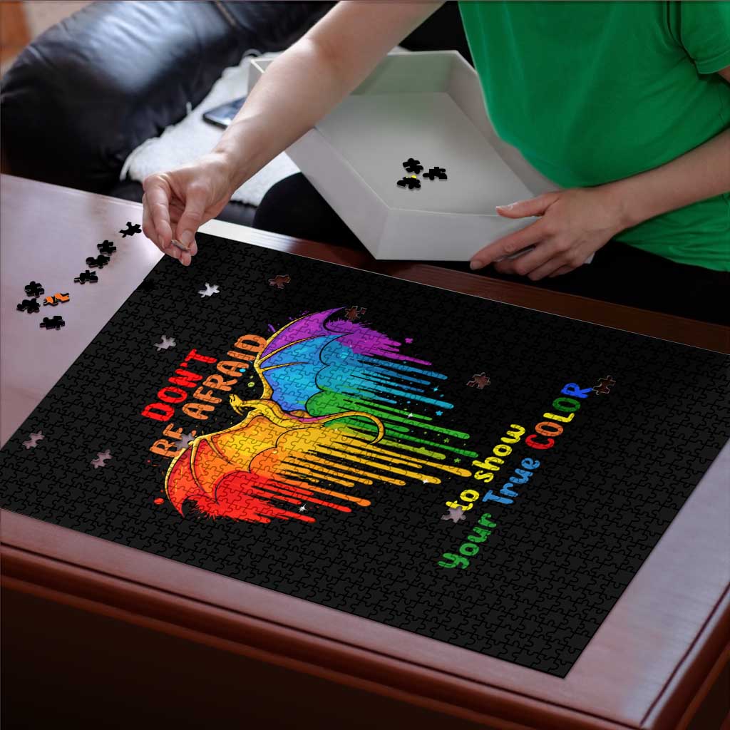 LGBT Dont Be Afraid Christmas Puzzle Xmas Holiday Patterns - Wonder Print Shop