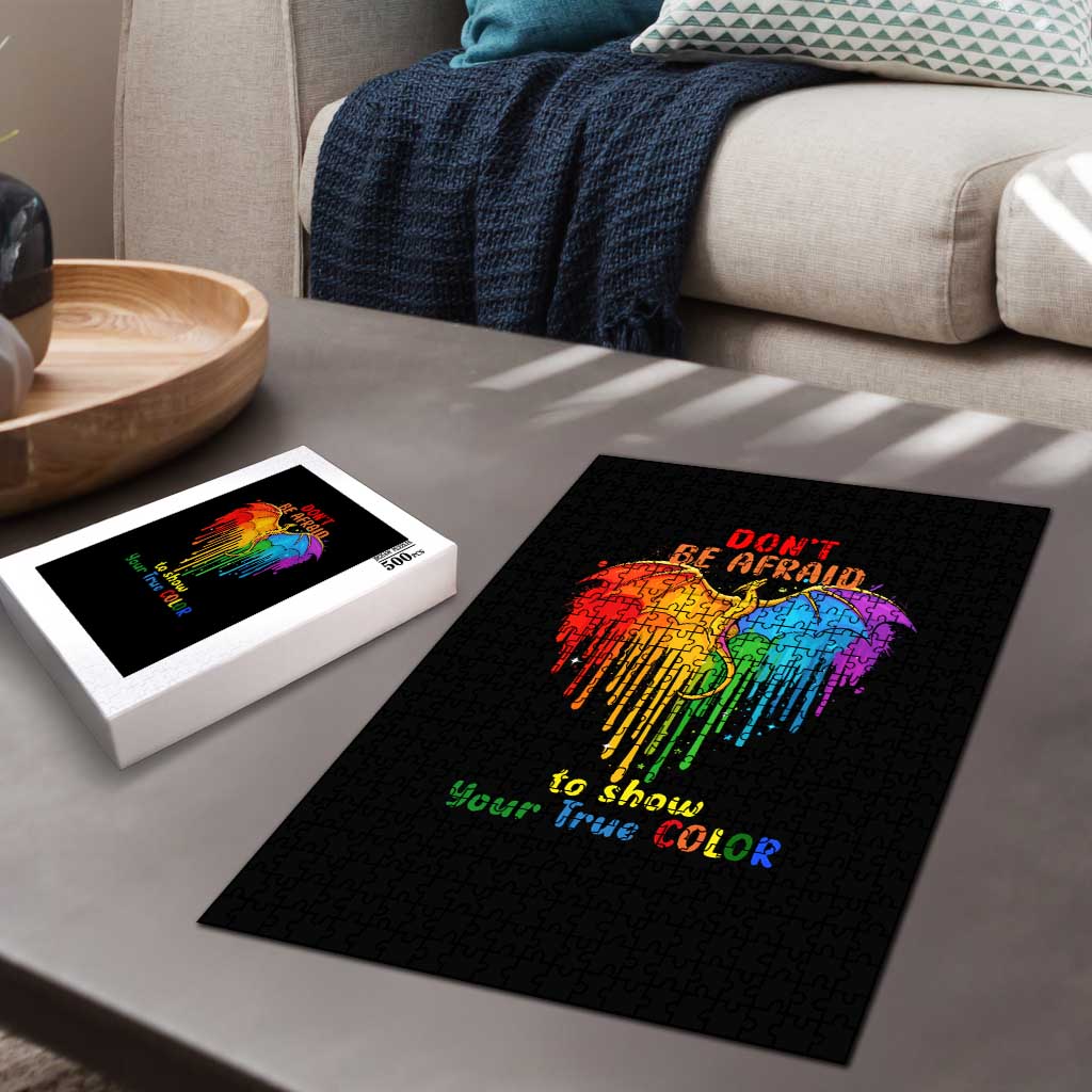 LGBT Dont Be Afraid Christmas Puzzle Xmas Holiday Patterns - Wonder Print Shop