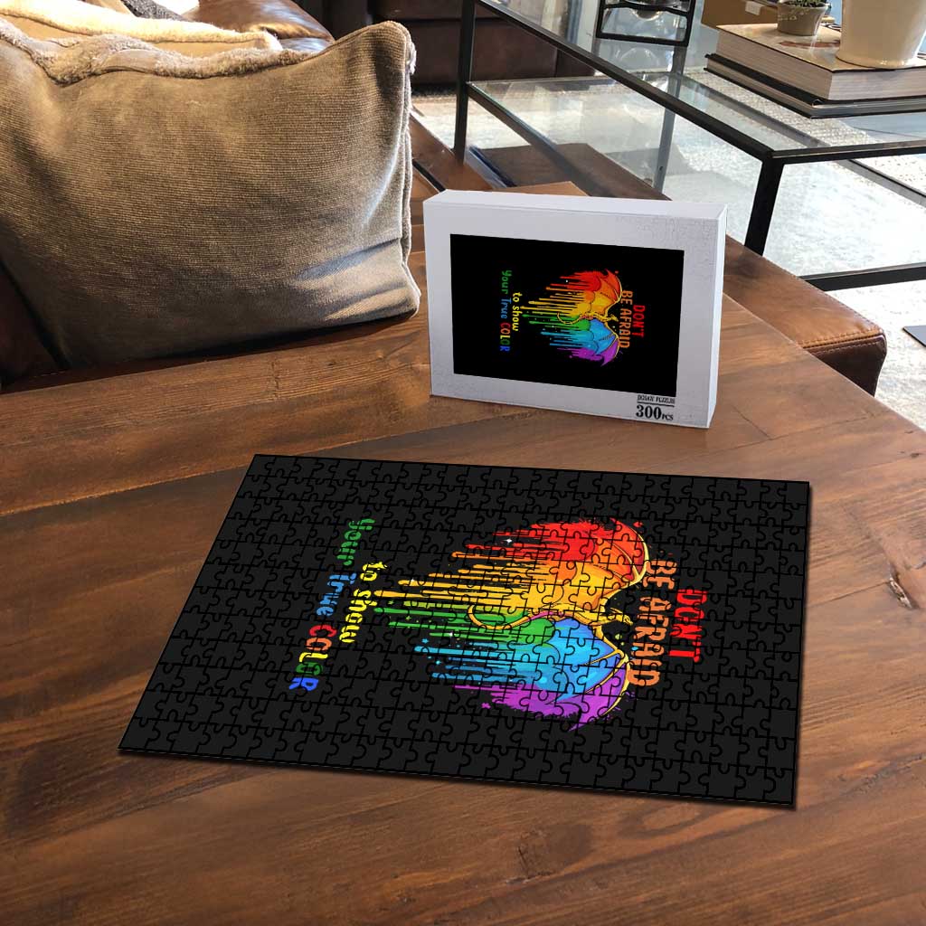 LGBT Dont Be Afraid Christmas Puzzle Xmas Holiday Patterns - Wonder Print Shop