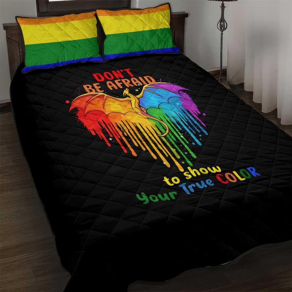 LGBT Dont Be Afraid Christmas Quilt Bed Set Xmas Holiday Patterns - Wonder Print Shop