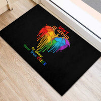 LGBT Dont Be Afraid Christmas Rubber Doormat Xmas Holiday Patterns - Wonder Print Shop
