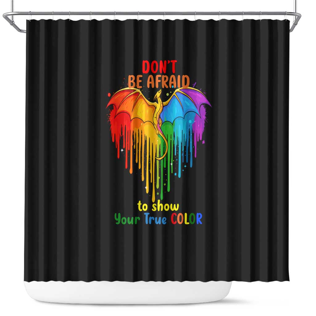 LGBT Dont Be Afraid Christmas Shower Curtain Xmas Holiday Patterns - Wonder Print Shop