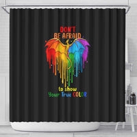 LGBT Dont Be Afraid Christmas Shower Curtain Xmas Holiday Patterns - Wonder Print Shop