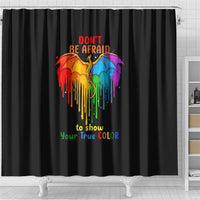 LGBT Dont Be Afraid Christmas Shower Curtain Xmas Holiday Patterns - Wonder Print Shop