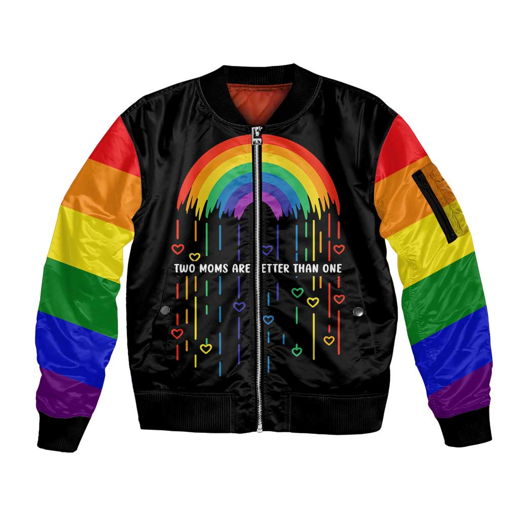 LGBT Dont Be Afraid Christmas Sleeve Zip Bomber Jacket Xmas Holiday Patterns - Wonder Print Shop