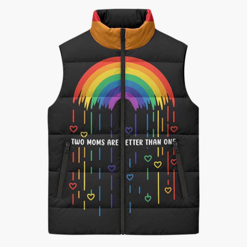 LGBT Dont Be Afraid Christmas Sleeveless Puffer Jacket Xmas Holiday Patterns - Wonder Print Shop