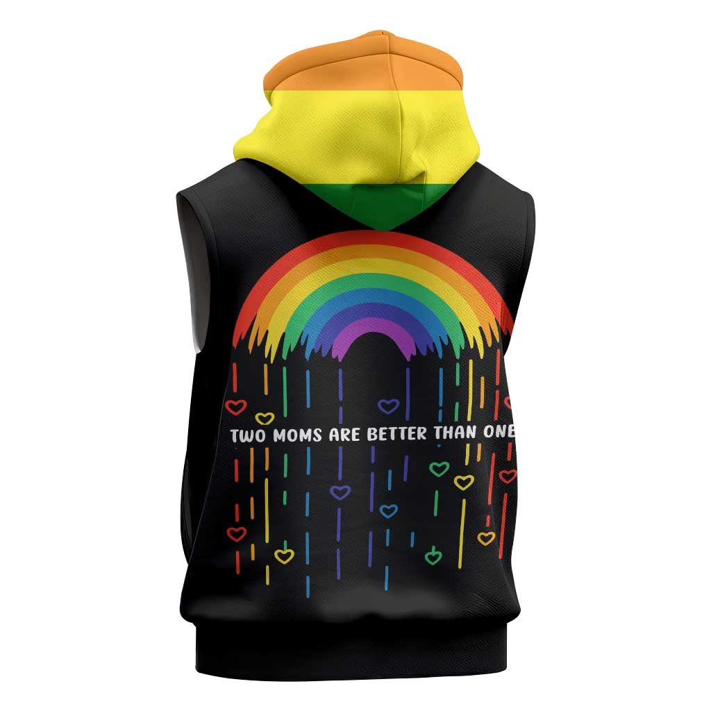 LGBT Dont Be Afraid Christmas Sleeveless Zip Hoodie Xmas Holiday Patterns - Wonder Print Shop