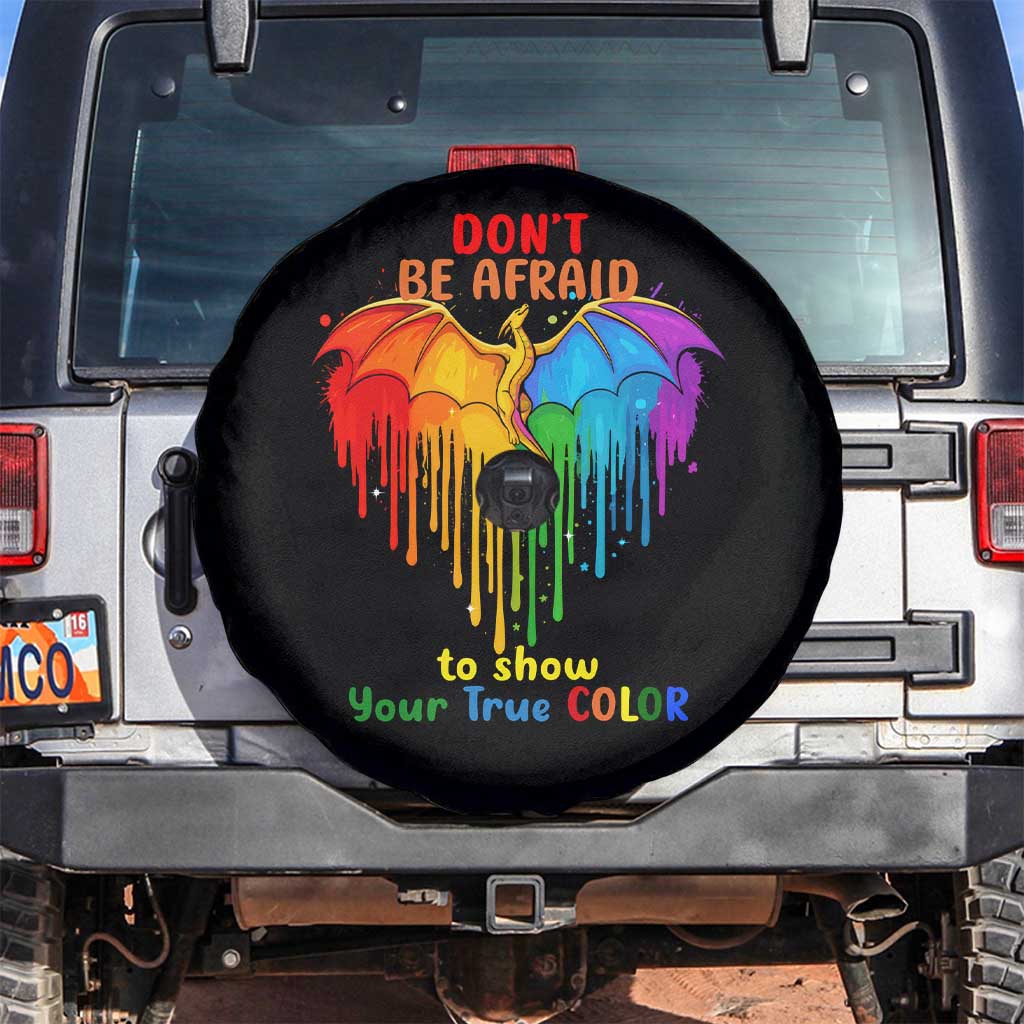 LGBT Dont Be Afraid Christmas Spare Tire Cover Xmas Holiday Patterns - Wonder Print Shop