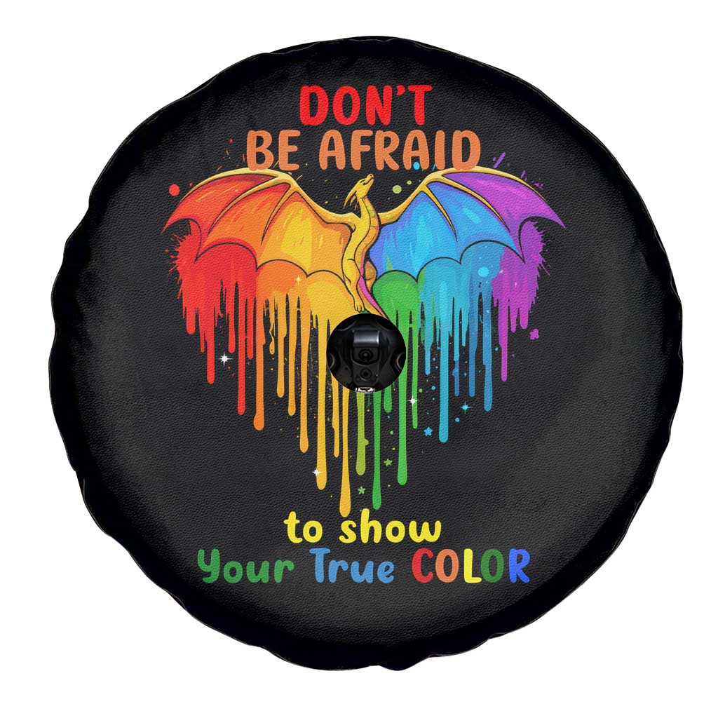 LGBT Dont Be Afraid Christmas Spare Tire Cover Xmas Holiday Patterns - Wonder Print Shop