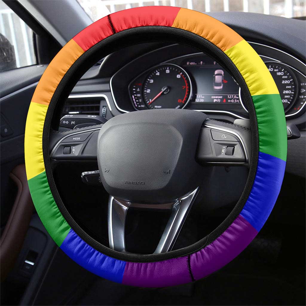 LGBT Dont Be Afraid Christmas Steering Wheel Cover Xmas Holiday Patterns - Wonder Print Shop